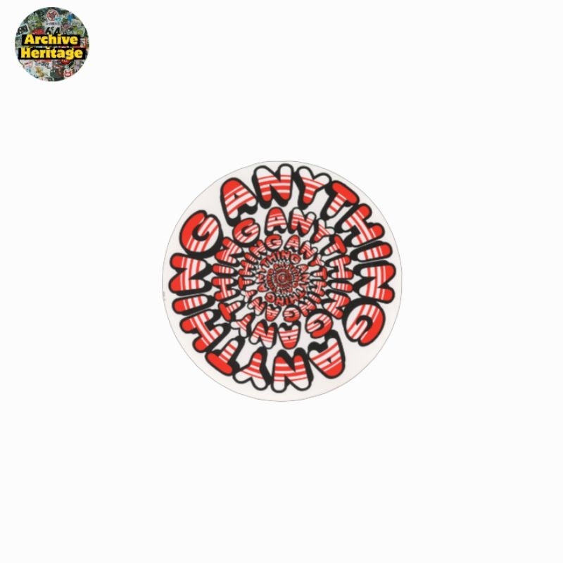 

sticker Anything A NY logo red striped spiral brand clothing streetwear stiker