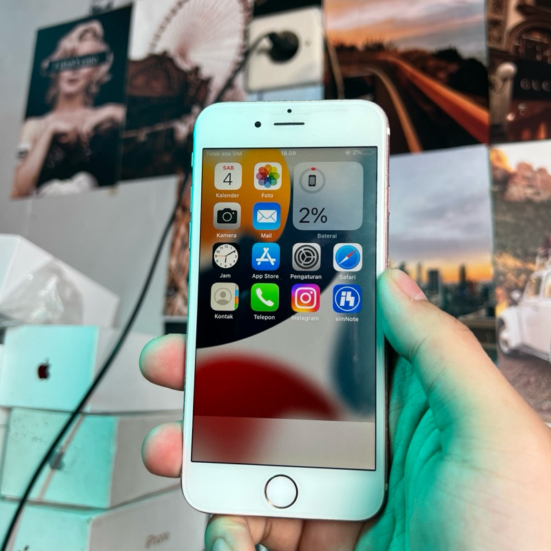 iphone 6 plus 16gb wifi only gold kondisi mantap