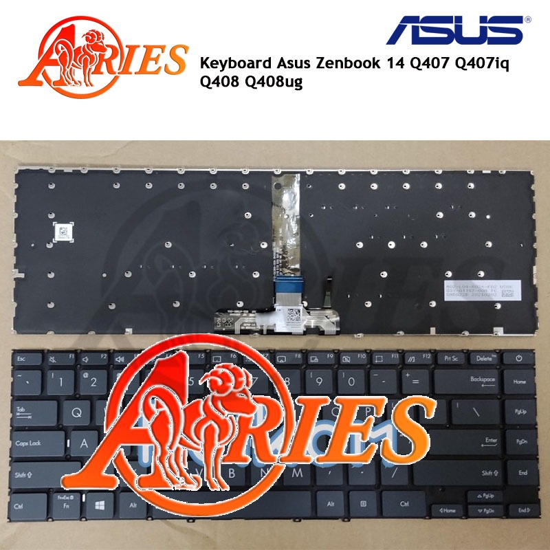 Keyboard Laptop Asus Zenbook 14 Q407 Q407iq Q408 Q408ug UX425j UX425ja