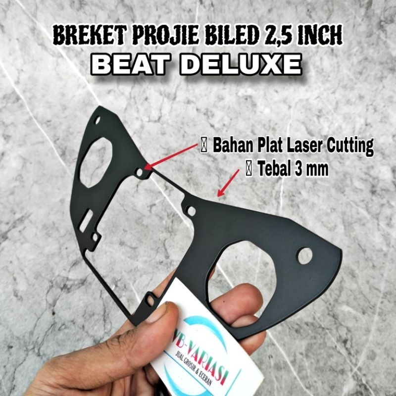 Breket Biled Beat Deluxe Bracket Projie Tebal 3mm Biled Aes Wst 2.5 In Beat New Deluxe Street 3 mm