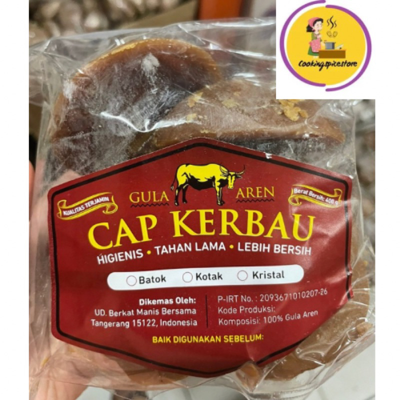

Gula Aren Batok CAP KERBAU 400gram