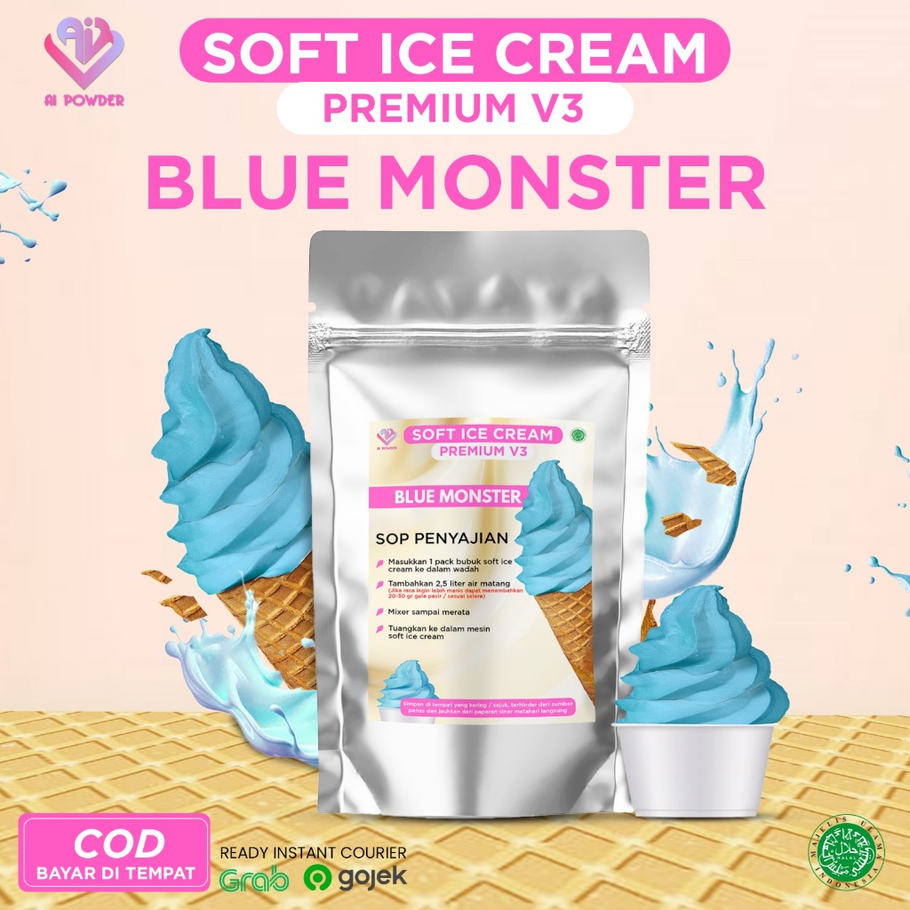 

Blue Monster Bubuk Soft Ice Cream Premium V3 1Kg