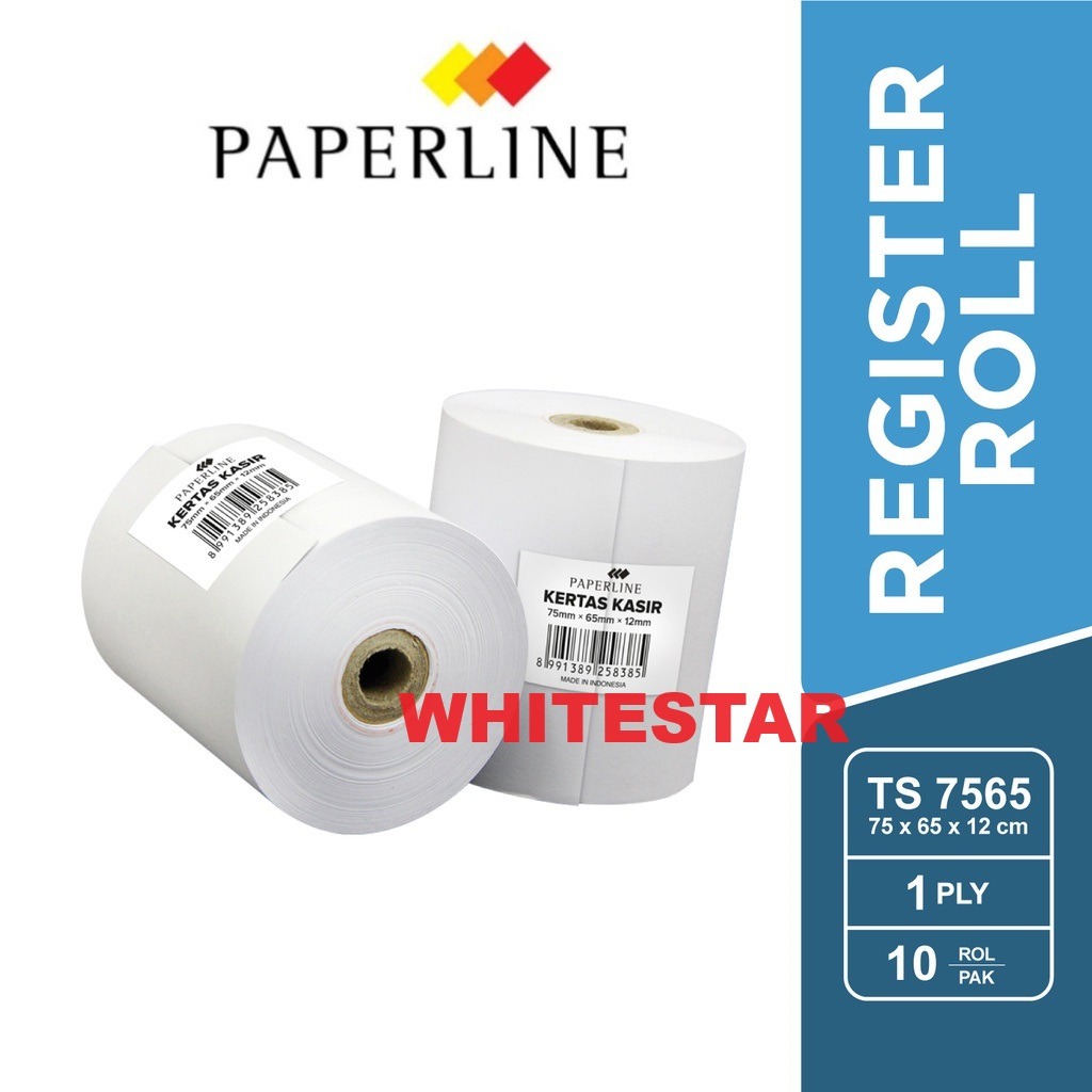 

kertas struk kasir paperline 75 x 65 mm - hvs roll rol telstruk