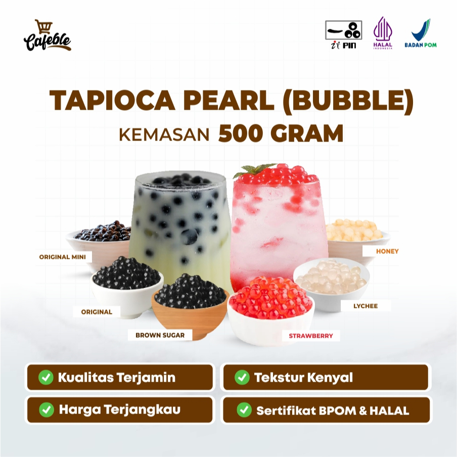 

Itpin Tapioca Pearl Bubble Boba Kemasan 500 gram