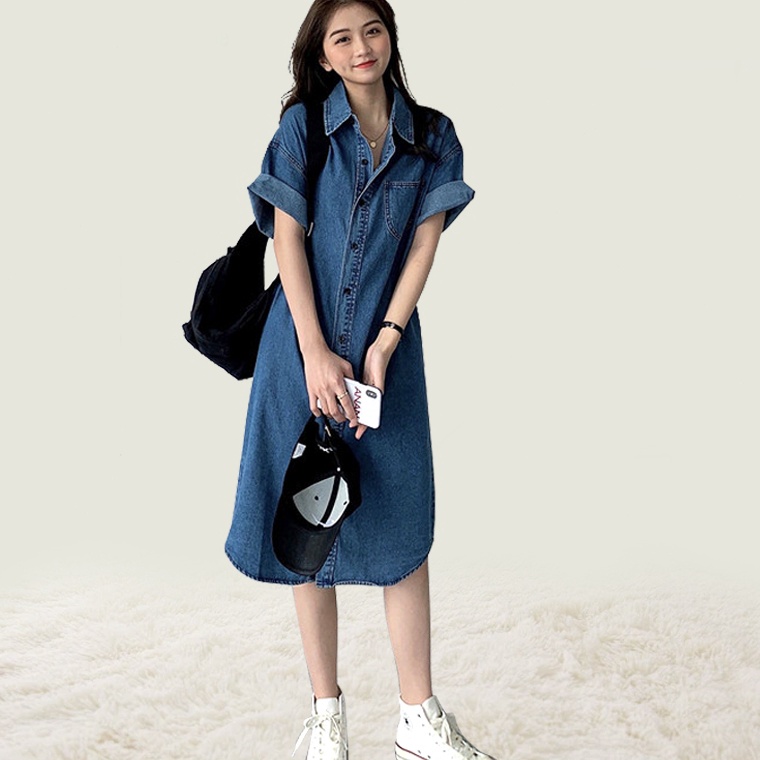 Modern Dress Denim Midi Dress Jeans Dress Denim Midi Dress Jeans Dress Dress Jeans Jeans Denim Dress