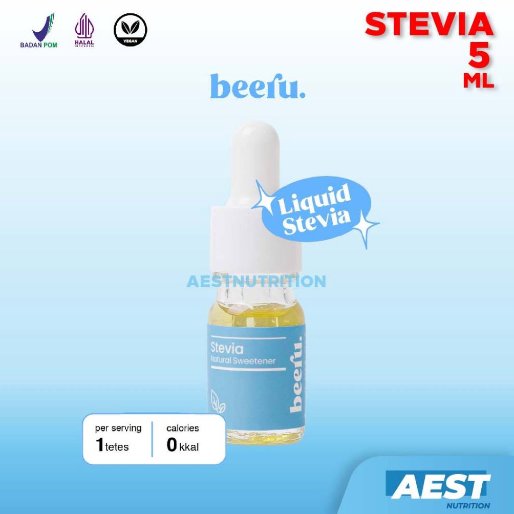 

Terlaris Beeru Stevia Natural Sweetener 5 ml Pemanis Alami Alternatif Gula Kalori
