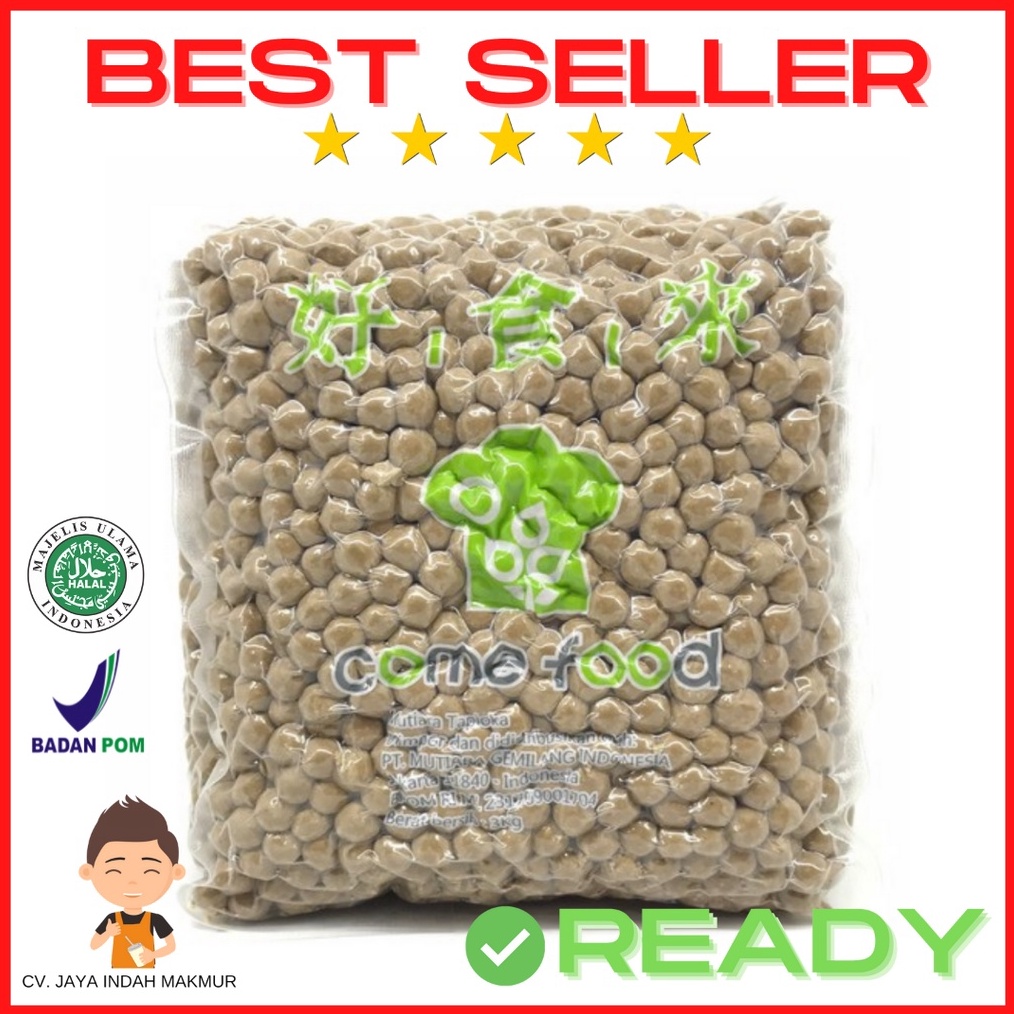 

MURRRMERRR Tapioca Pearl Bubble Tapioka Pearl Mutiara Topping Import Taiwan 3kg BPOM HALAL MUI