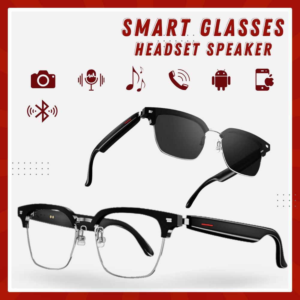Kacamata Pintar Smart Sun Glasses Earphone Headset Bluetooth Anti UV Stereo Speaker Touch Wireless S