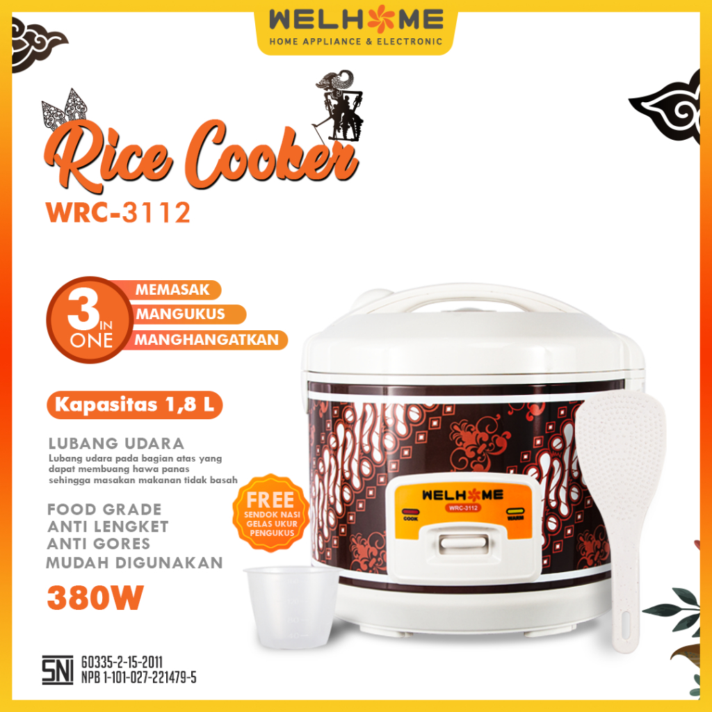 Welhome Rice Cooker WRC-3112