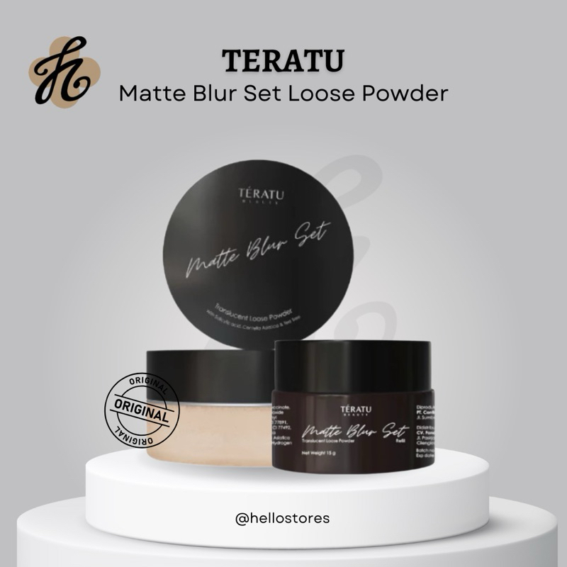 Teratu Loose Powder 15 gr - Matte Blur Set Translucent Loose Powder with Salicylic Acid