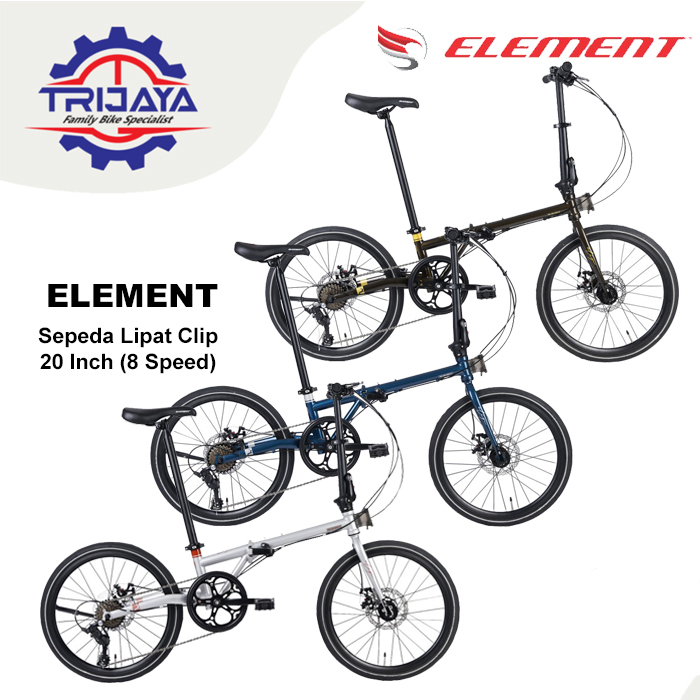 Element Folding Bike Clip [20 inch] 8 Speed - Sepeda Lipat