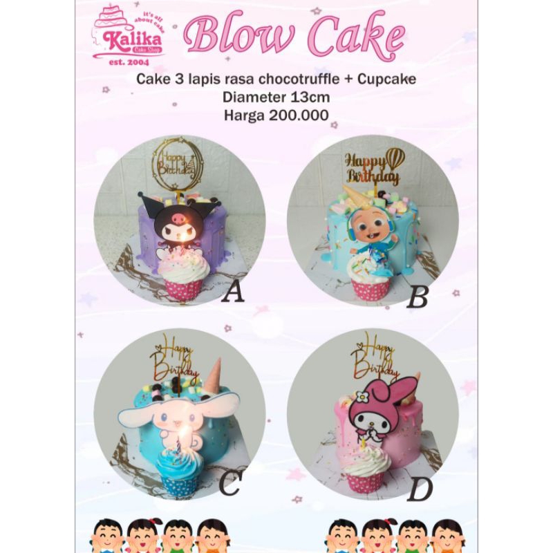 

Blow Cake / Kue Ulangtahun / Cake Lucu /Cake karakter / Cake Custom