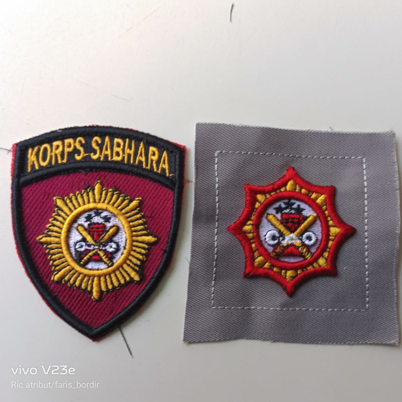 BET BORDIR LOGO LAMBANG KORPS SABHARA POLRI TIMBUL