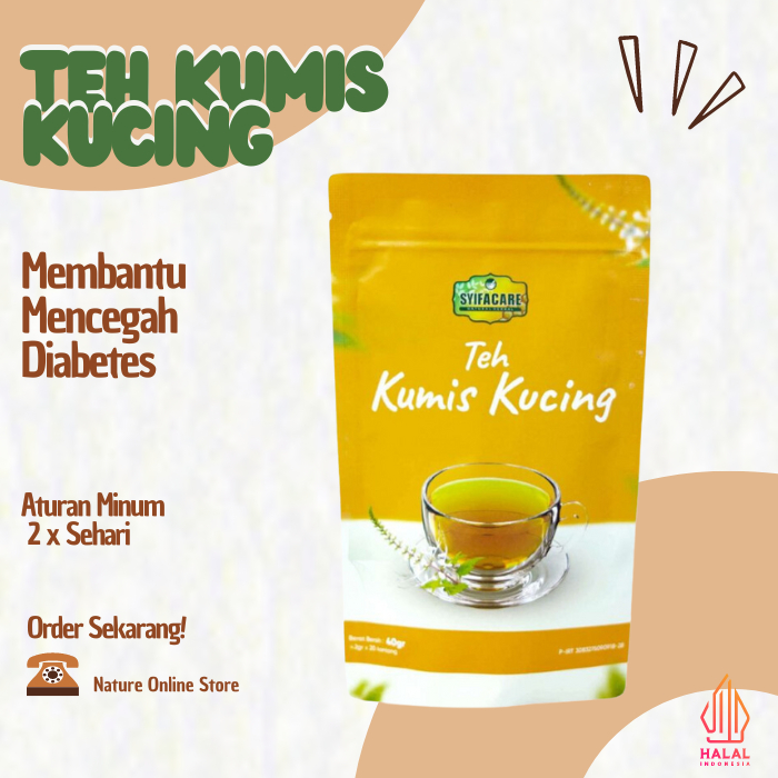 

Teh Celup Kumis Kucing Syifacare - Teh Herbal Mencegah Diabetes Dan Darah Tinggi Halal BPOM