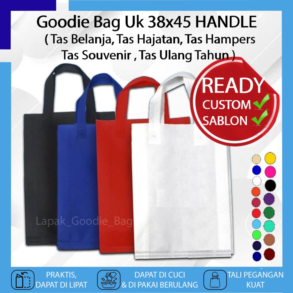 

Goodie Bag Tas Belanja Spunbond 38X45 HANDLE Souvenir Tas Ulang Tahun Anak Kado Hampers Hajatan Pernikahan