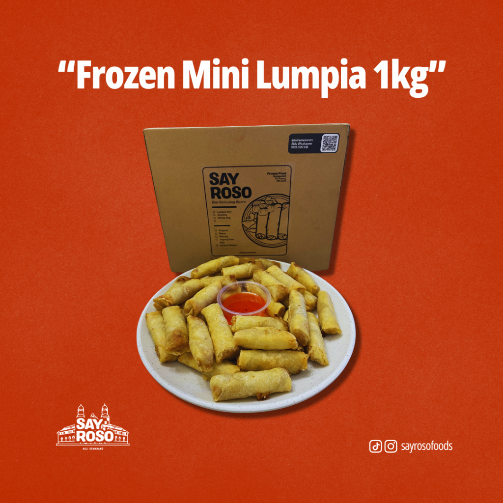 

SayRoso Frozen Mini Lumpia Sayur 1KG (isi 60pcs)