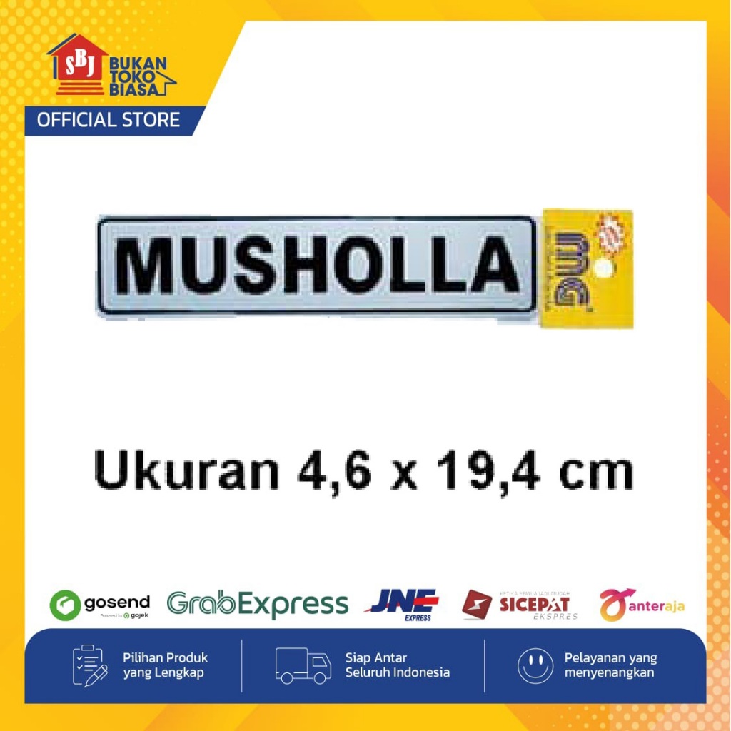 

LBS2-23 Label Tulisan Mushola SL 4,6 x 19,4 Cm
