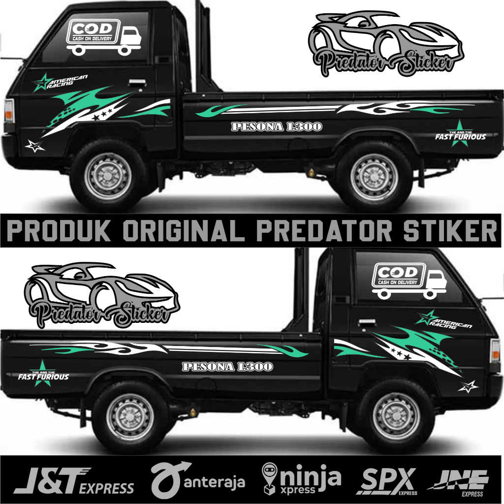[COD] PROMO STIKER MOBIL MITSUBISHI L300 STIKER PICK UP PESONA L300 BISA CUSTOM NAMA