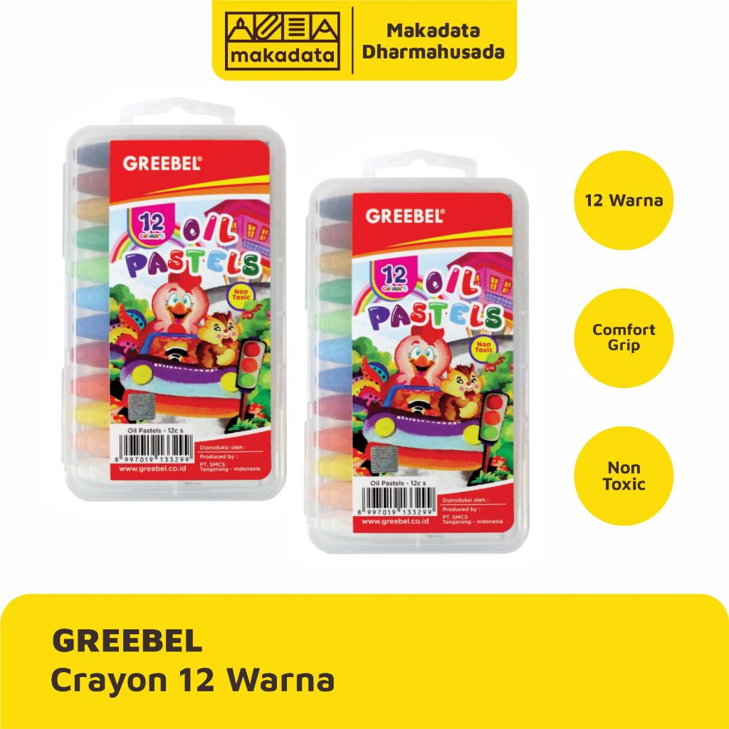 

CRAYON | KRAYON | OIL PASTEL GREEBEL ISI 12 WARNA