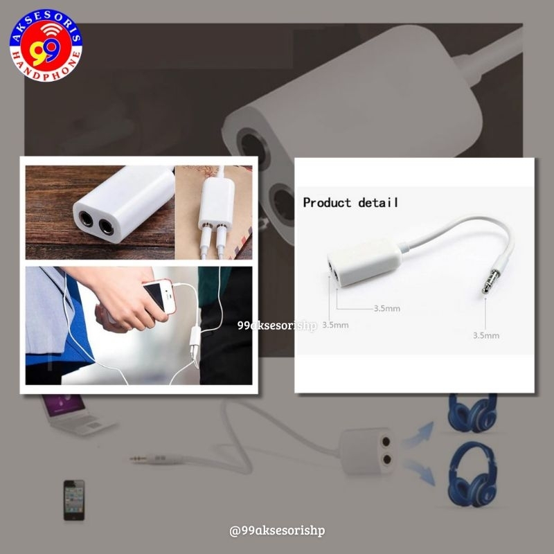 KABEL AUDIO JACK 2 IN 1 / SAMBUNGAN HEADSET & HEADSET