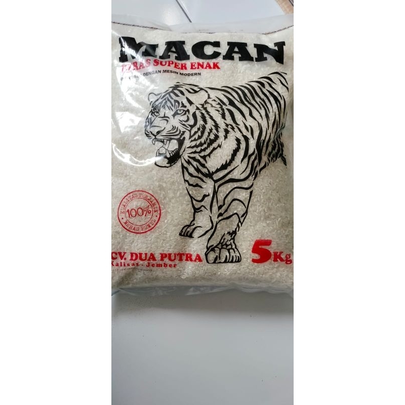 

Beras Macan super enak dan punel/ kemasan 5kg