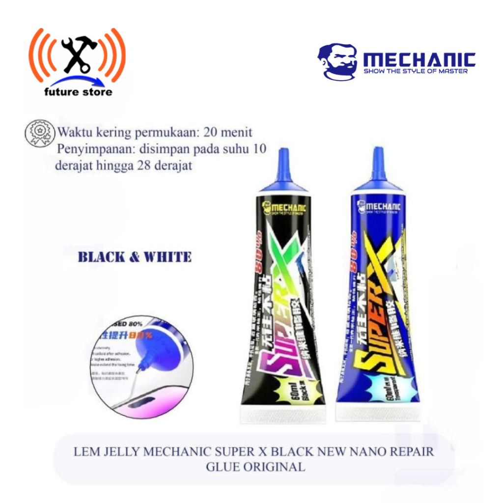 

MECHANIC SUPER X LEM JELLY MECHANIC SUPER X BLACK NEW NANO REPAIR GLUE ORIGINA LEM LCD LEM TOUCHSREEN BACKDOR