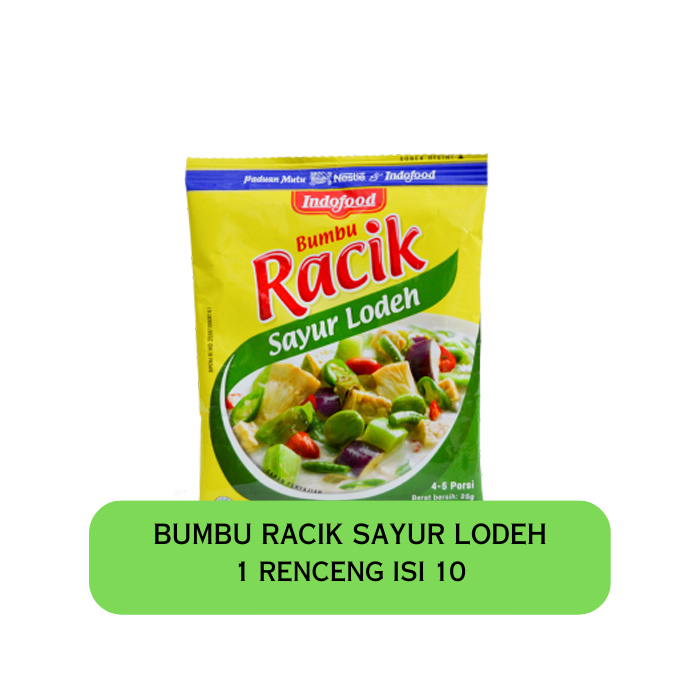 

Racik Sayur Lodeh 20gram 1renceng isi 10bungkus | Promo Murah