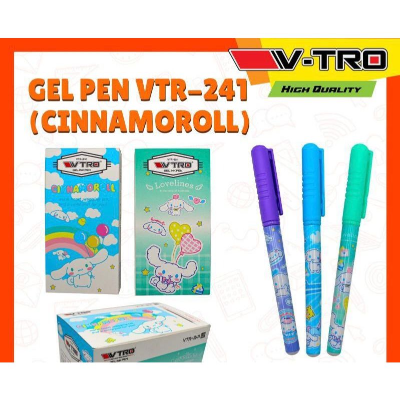 

Pulpen Cinnamoroll Gel Ink Pen IV-TRO VTR 241 Pen Tinta Lucu