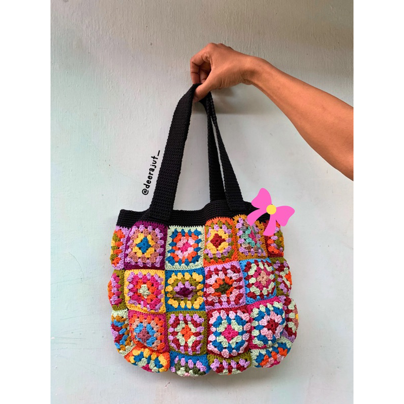 Totebag Rajut Handmade / Totebag Rajut Granny Square