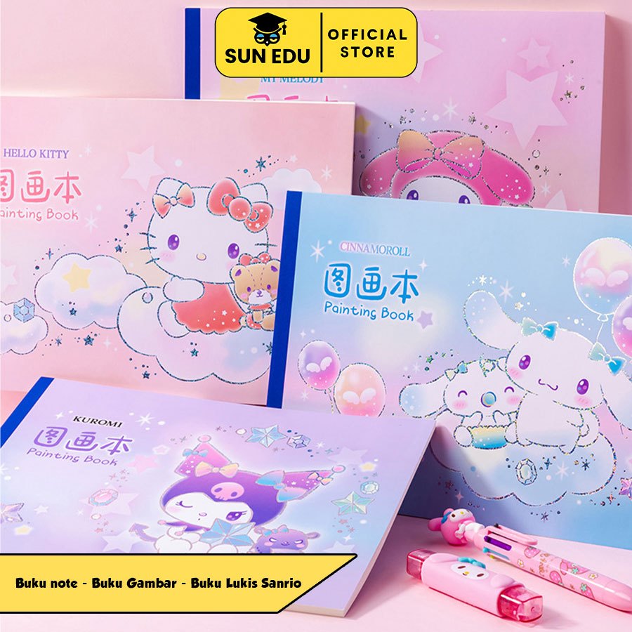 

4PCS 1 SET Painting Book Sanrio Cute/ Buku Gambar Anak Sketchbook Drawing Book