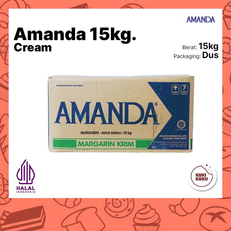 

Amanda Margarine CREAM 15 kg | Mentega Amanda cream 15kg | Amanda cream 1 KARTON