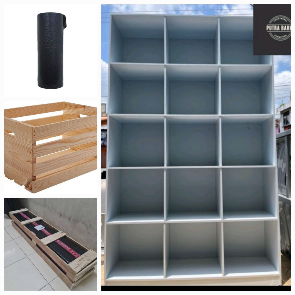 Rak Serbaguna/Rak buku/Rak Multifungsi /Rak Laundry/Rak Helm bonus FREE PACKING KAYU + BUBLE WRAP