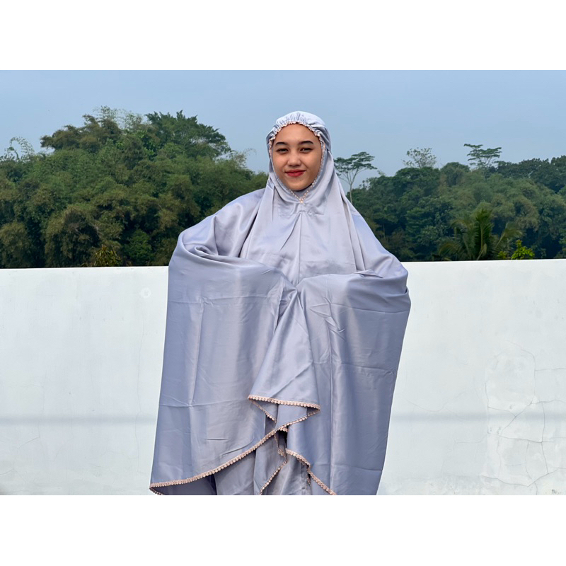 DF - Mukena SILK POLOS BAHAN SILK PREMIUM