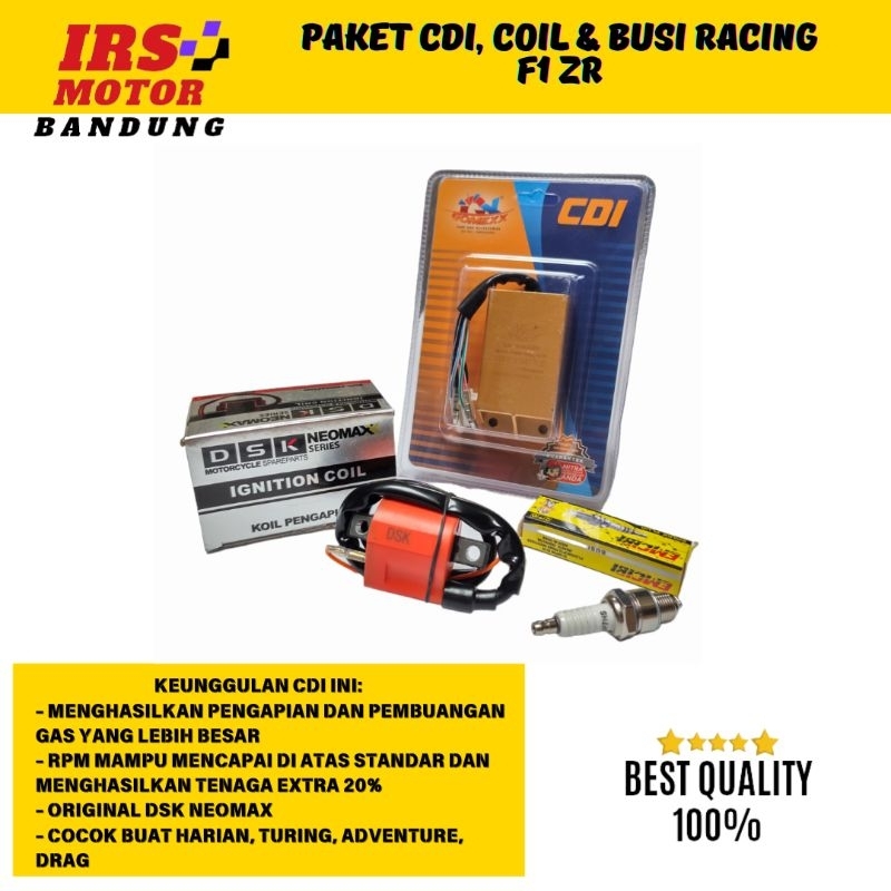 PAKET UPGRADE CDI KOIL COIL RACING FIZR F1ZR PENGAPIAN BESAR TENAGA MOTOR NAIK 20%