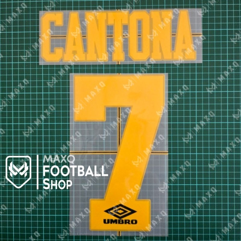NAMESET JERSEY CANTONA MAN UNITED AWAY THIRD 1994 - 1997