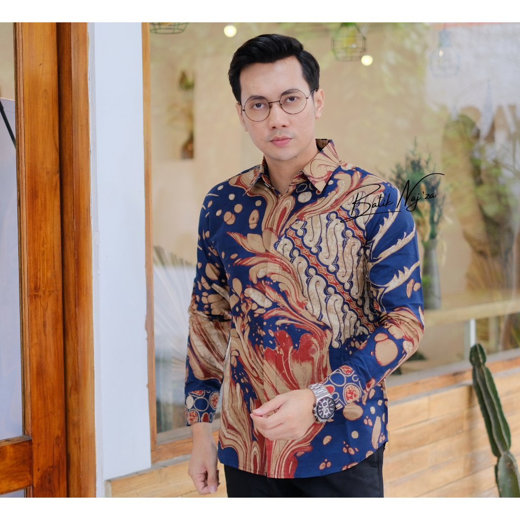 KAIN BAJU BATIK PRIA DEWASA LENGAN PANJANG BAHAN KATUN PREMIUM DISTRO HARGA MURAH TERJANGKAU MOTIF K