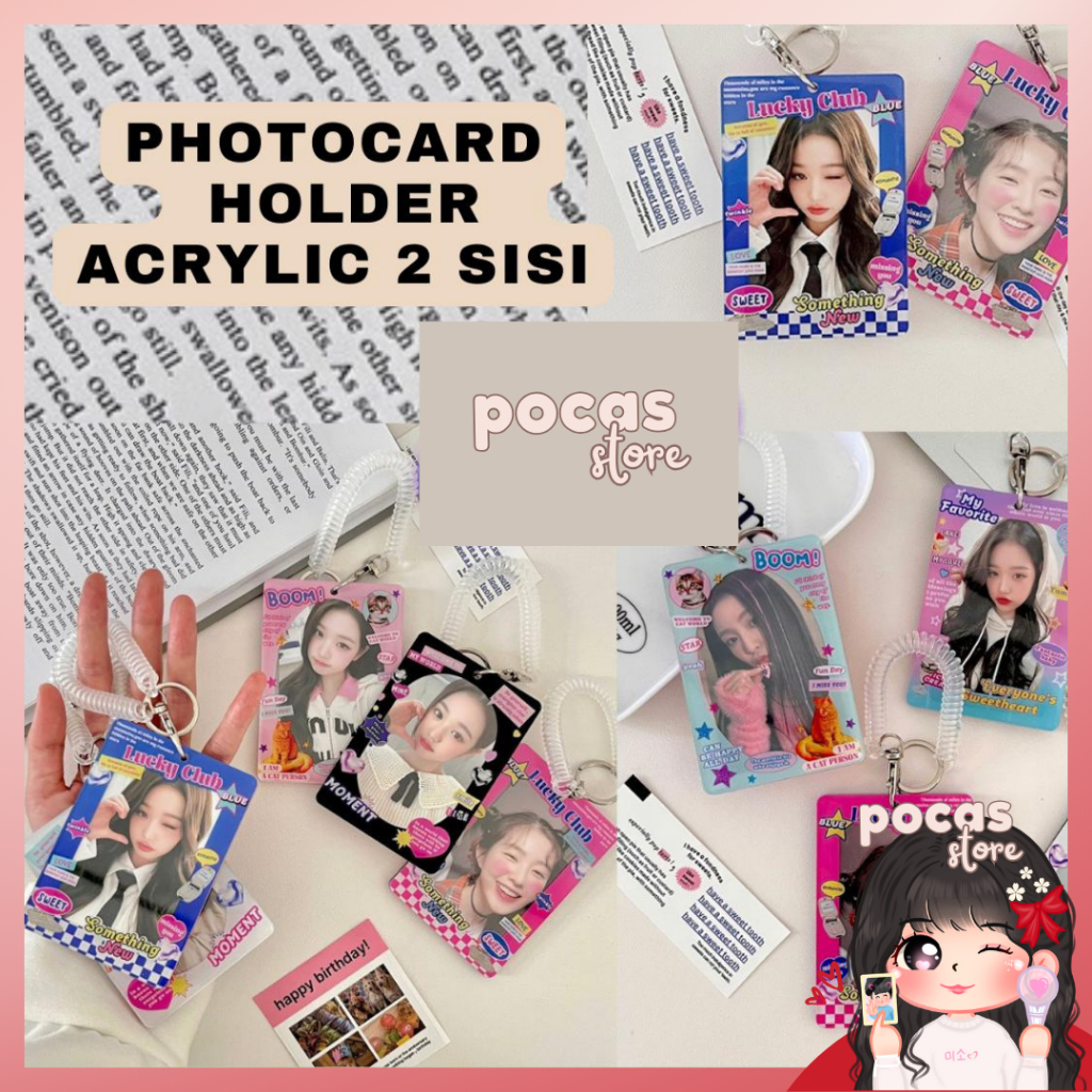 

HJK [PS] CAHOL TEXT CUTE ACRYLIC 2 SISI/2 SIDE AKRILIK Photocard Holder 2 sisi 2 side kpop