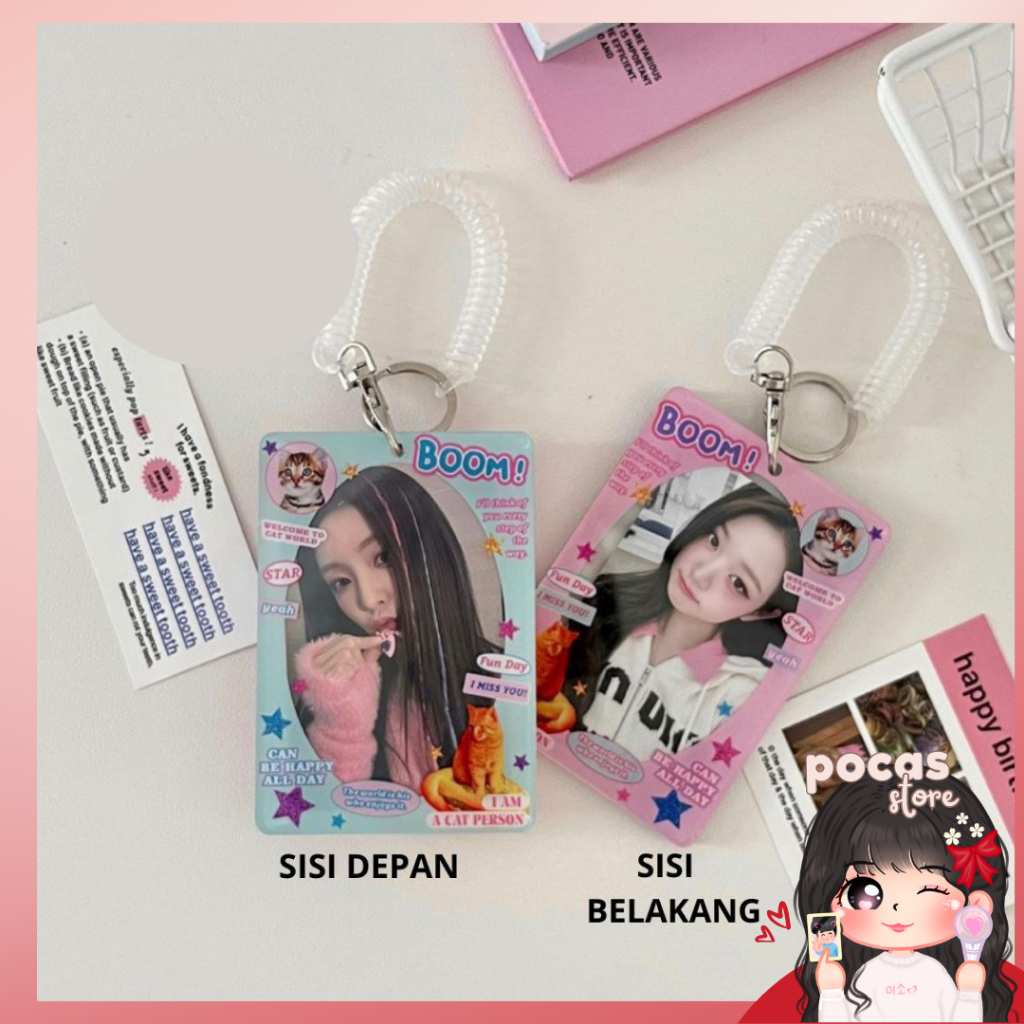 

[Ps] Cahol Text Cute Acrylic 2 Sisi/2 Side Akrilik Photocard Holder 2 Sisi 2 Side Kpop Transparent