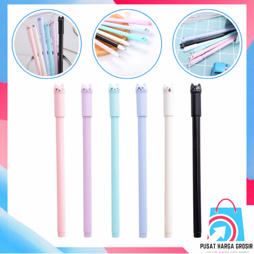 

PHG - Pena Karakter Meow Kucing Lucu Pulpen Karakter Gel Imut Pulpen Gel Pena Murah t
