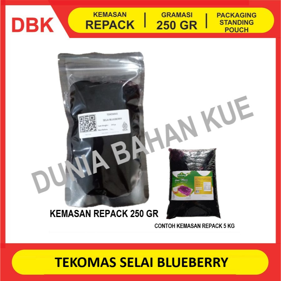 

TEKOMAS SAUS MANIS BLUEBERRY - REPACK 250 GR / SELAI BLUE BERRY