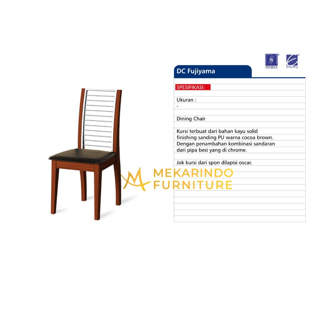 Siantano Kursi Makan / Dining Chair DC Fujiyama