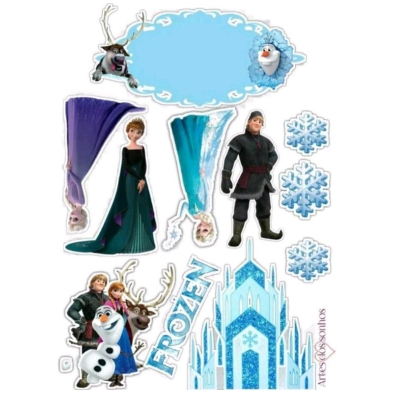 Topper Frozen | Hiasan Kue Ulang Tahun Hiasan Cake Ultah Topper Cake