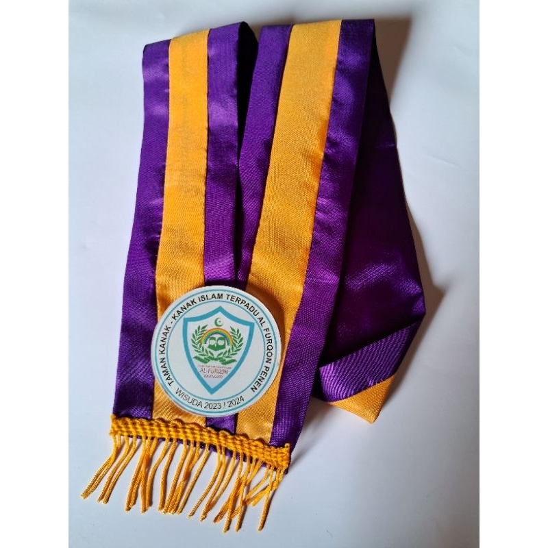 Samir Medali bahan Akrilik kain Peles | Medali Wisuda | Medali Penghargaan
