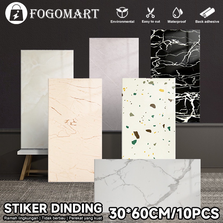 KODE E29D 1pcs Wallpaper Sticker Dinding VINYL Marble 3 x 6 cm Lantai Vinyl Marbel Granit Stiker Lem