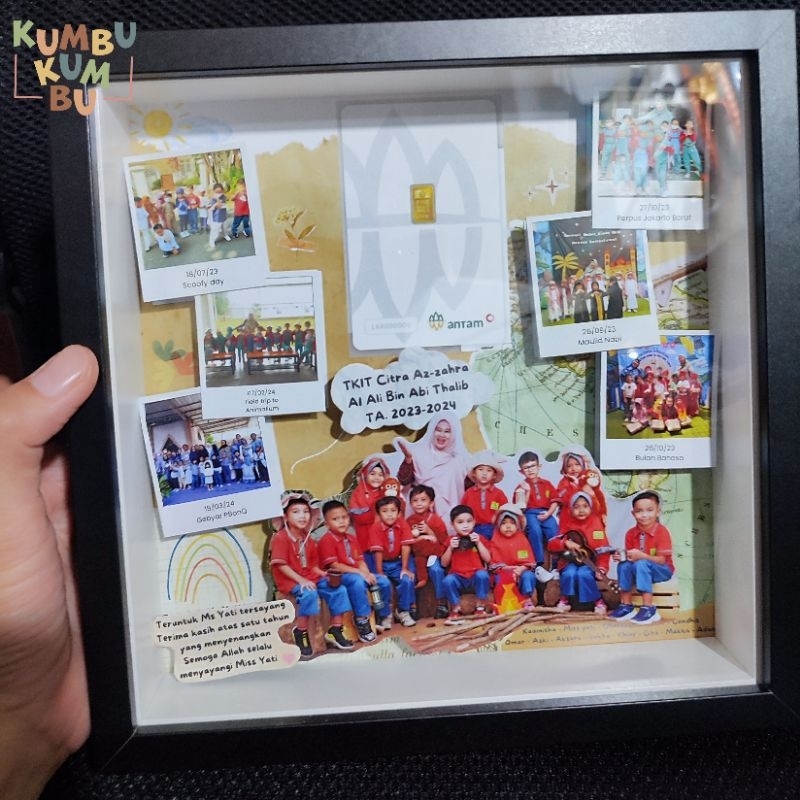 Pop up frame kado perpisahan guru kenang-kenangan scrapbook sekolah TK SD SMP SMA farewell bingkai 3
