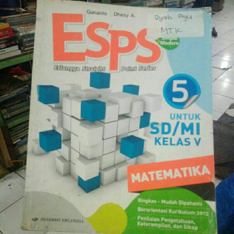 BUKU BEKAS ESPS MATEMATIKA 5 KTSP 2013