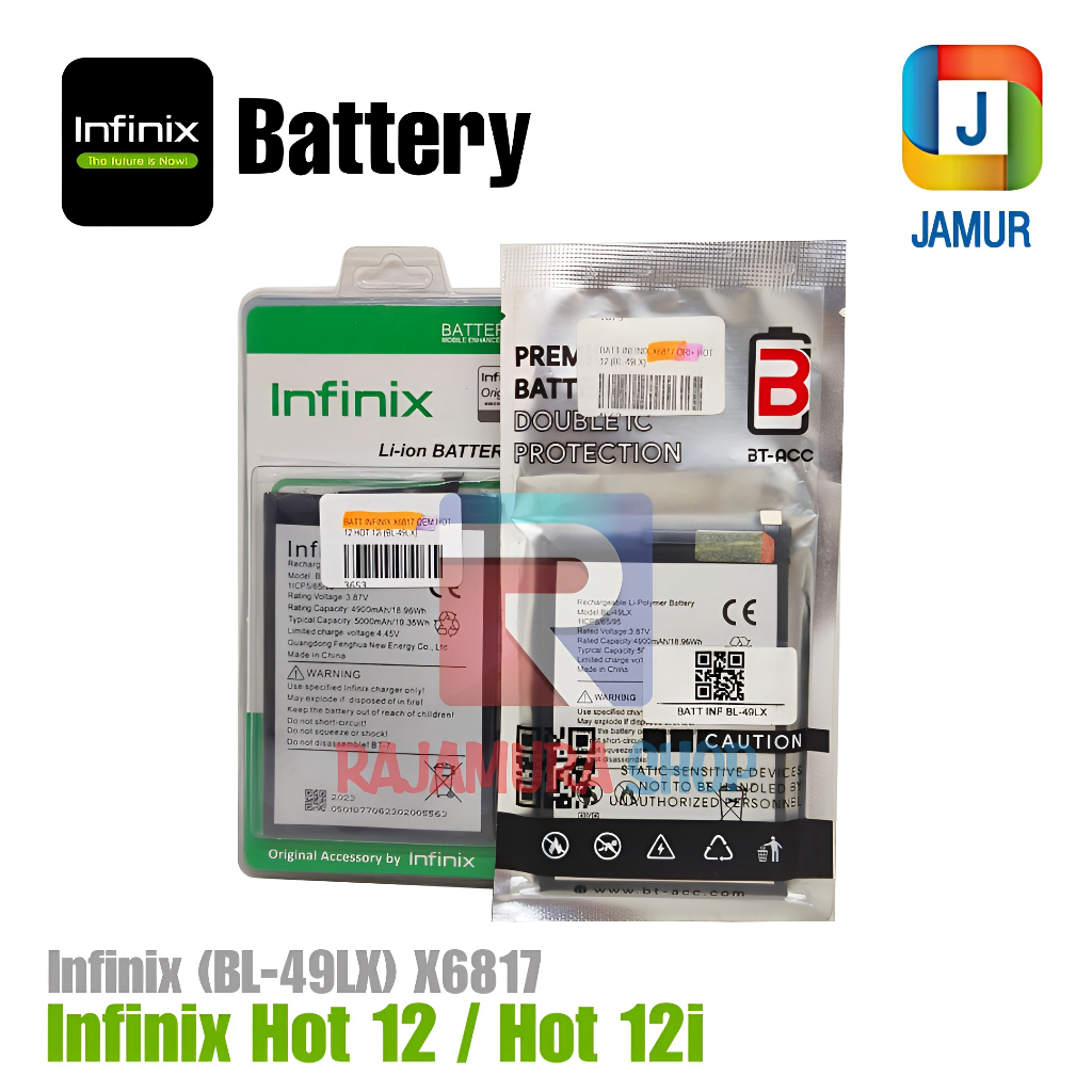 BATERAI INFINIX HOT 12 BL-49LX BATERAI INFINIX HOT 12i BATERAI INFINIX X6817 BATRAI INFINIX HOT12 BA