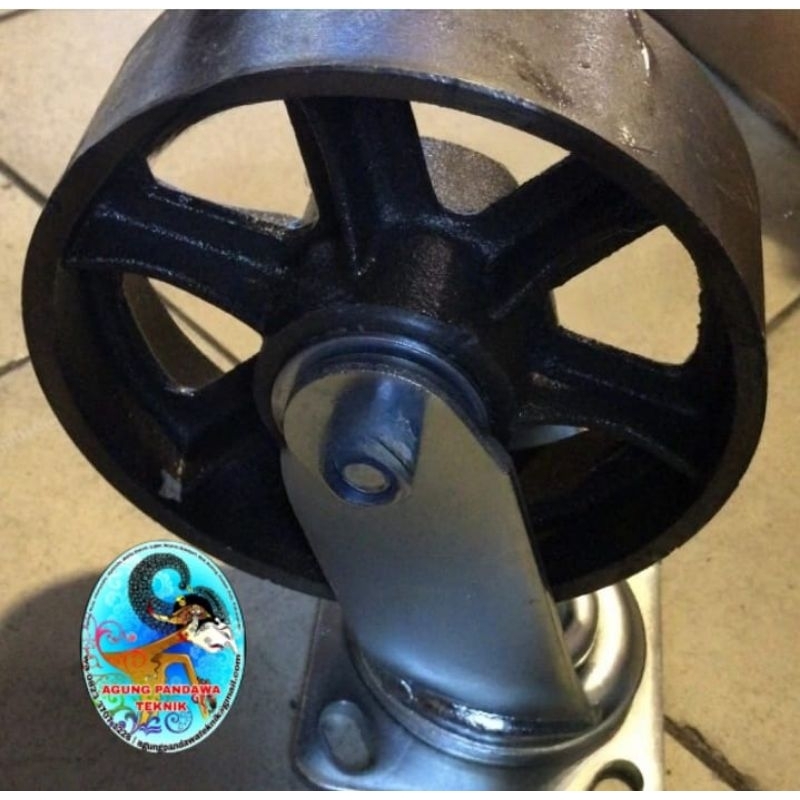 RODA Besi hidup/ putar 8 inch
