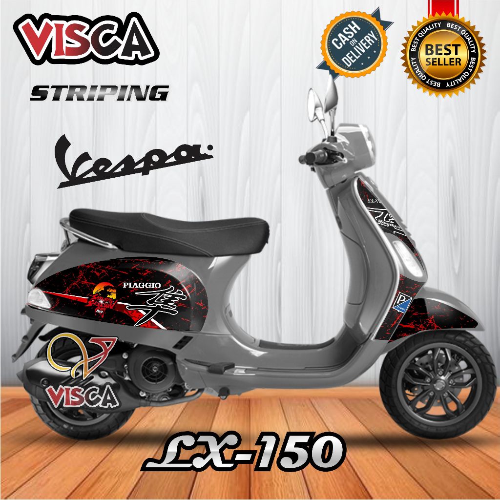 Stiker Striping Vespa Matic - Stripig Vespa LX-150 Variasi HAYABUSA