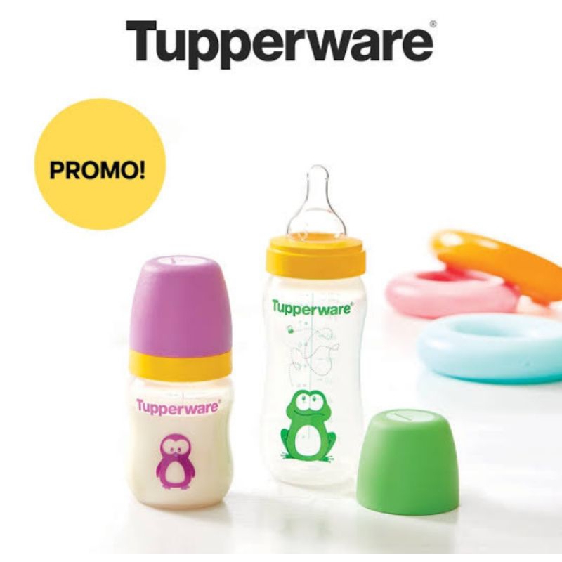Cute twee tupperware / nipple tupperware / dot tupperware / botol susu bayi